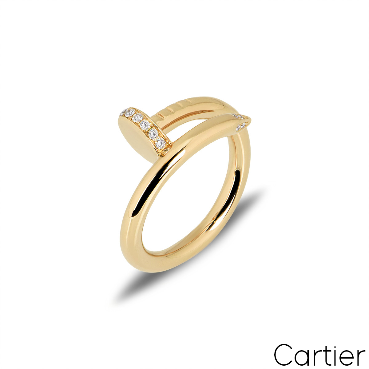 Cartier Yellow Gold Diamond Juste Un Clou Ring Size 52 B4216900